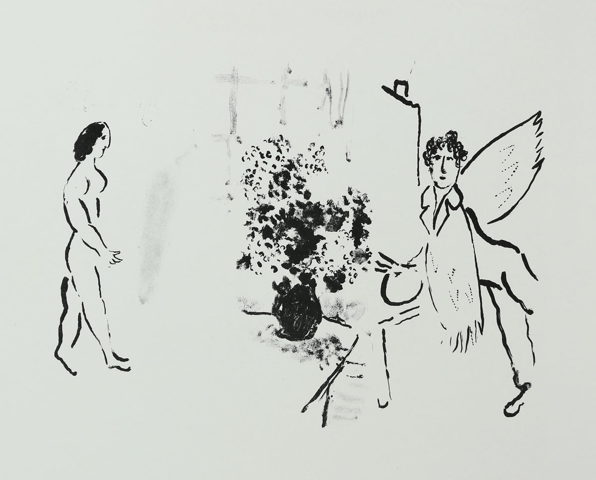 Chagall Lithographs IV Book — close-up of black and white illustration
