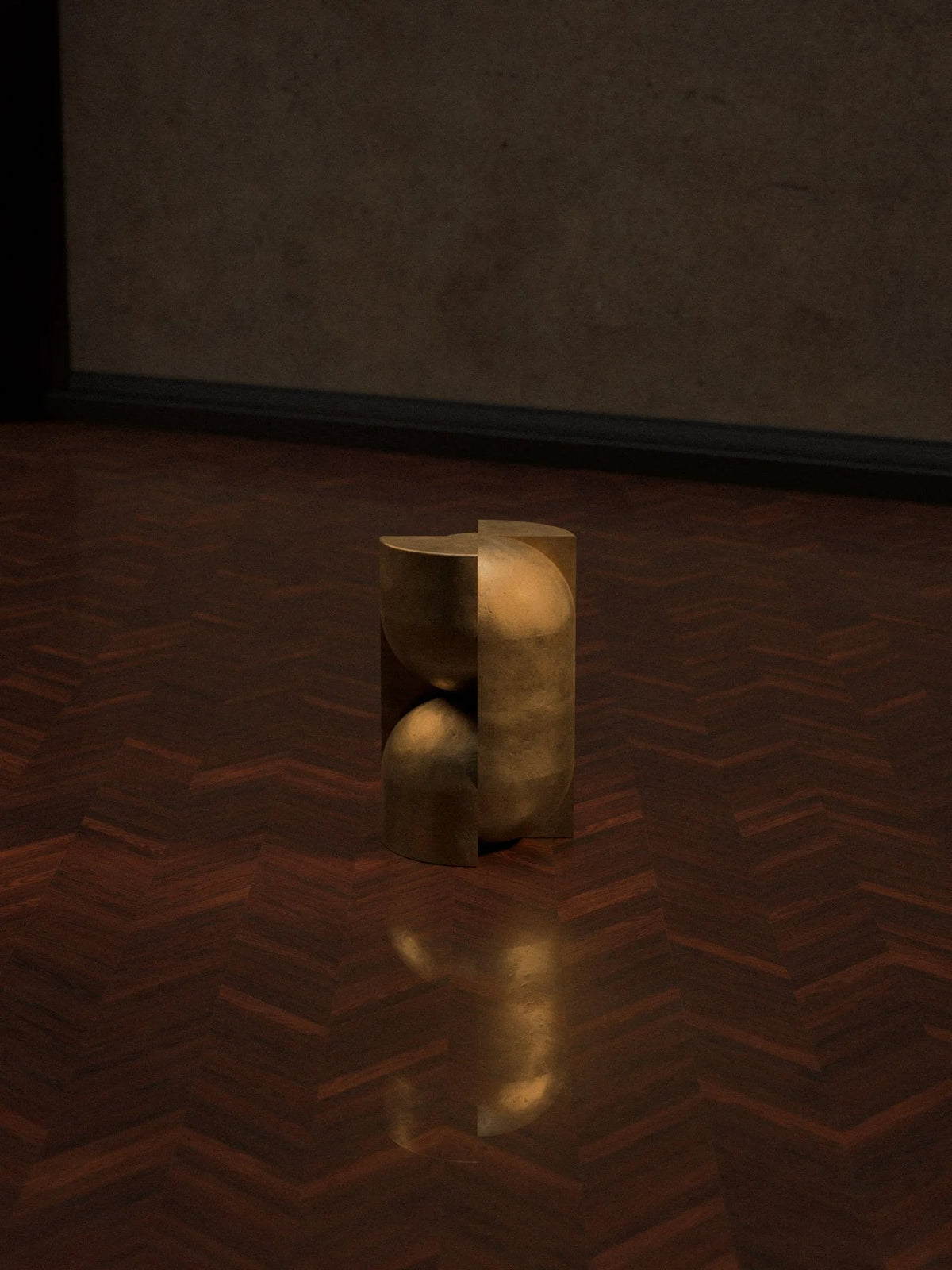 Capsule Pedestal by Studio Brocky - Space-age Sculpture in Cast Brass by Studio Brocky | The Oblist
