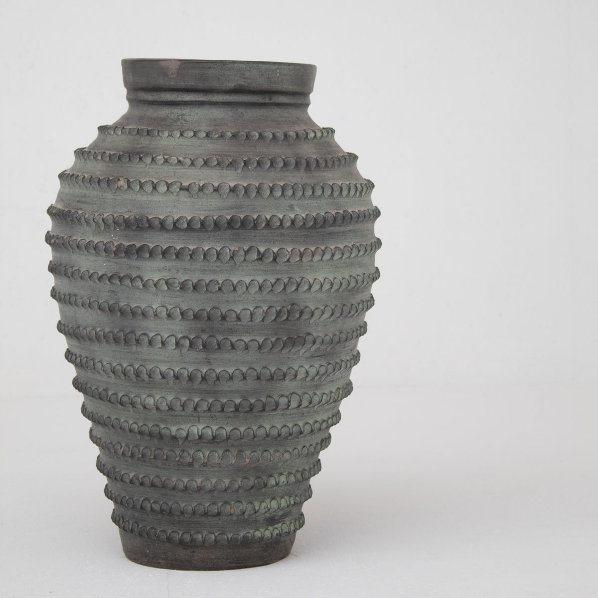 Mid-Century Terracotta Vase from Partenon Manufacture — side angle
