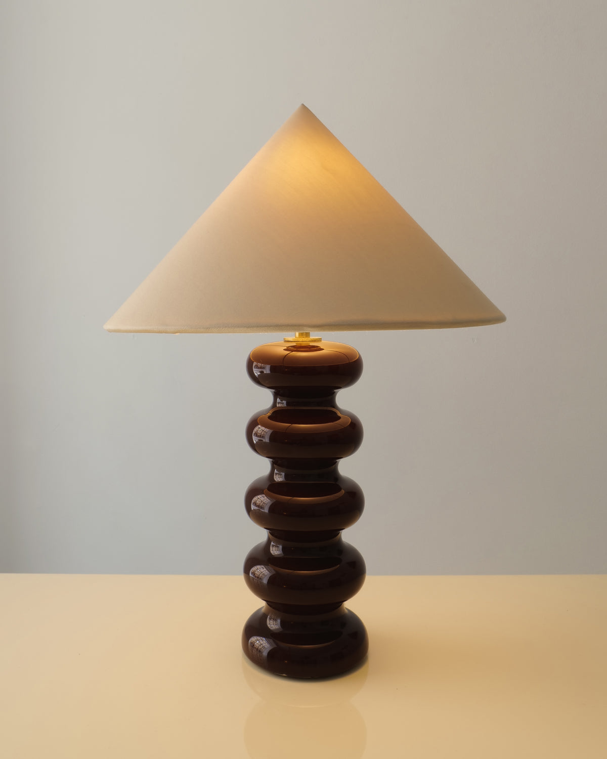 Sculptural Ceramic Table Lamp — detail view