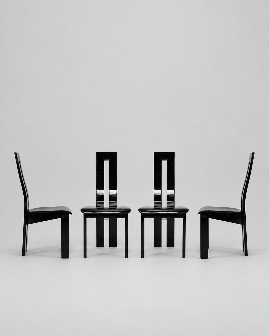Set of 4 Postmodern Chairs by Pietro Constantini - Italy 1980s by Urban Vintage | The Oblist