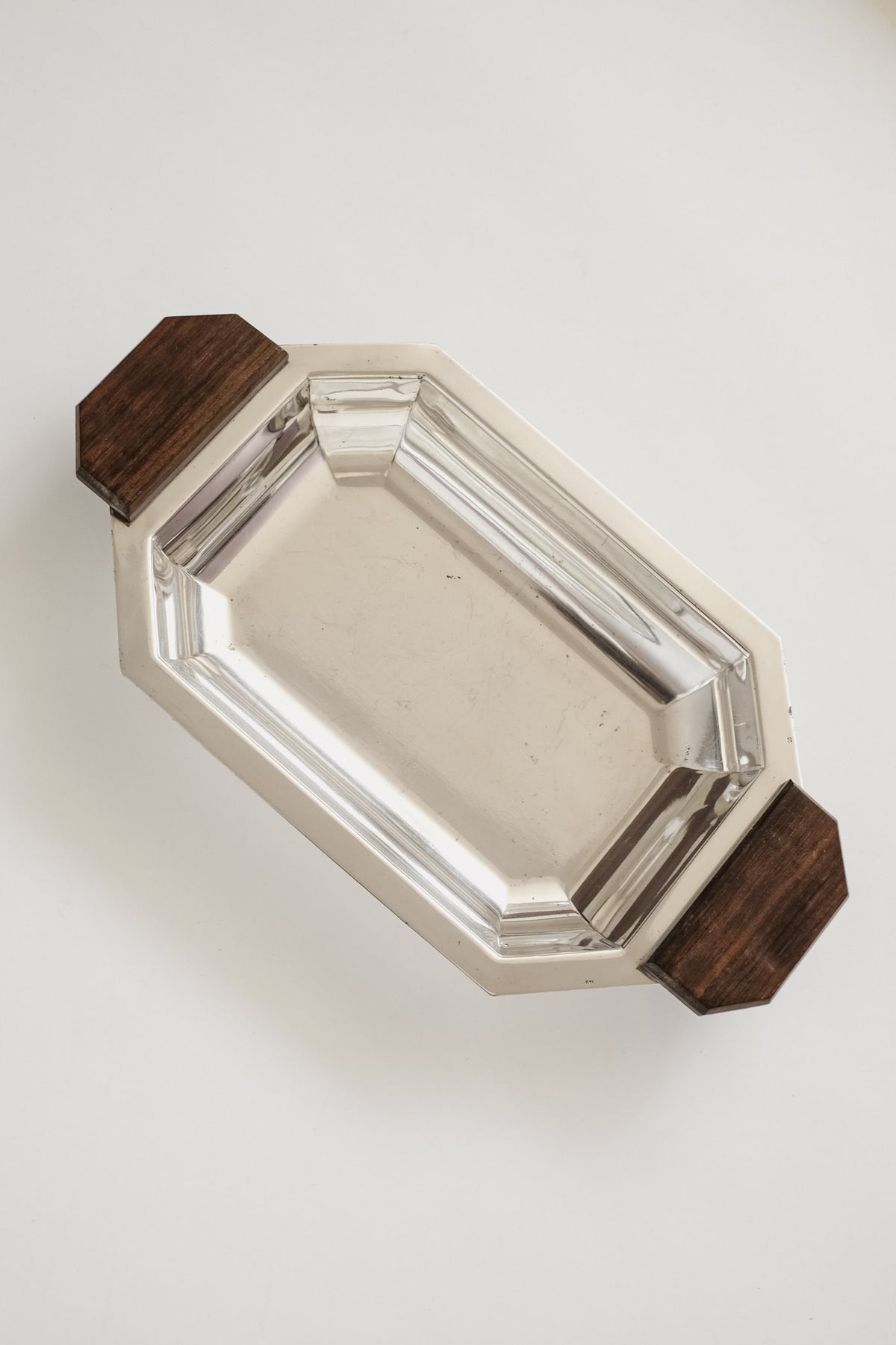Silver-plated Art Deco Dish — detail view