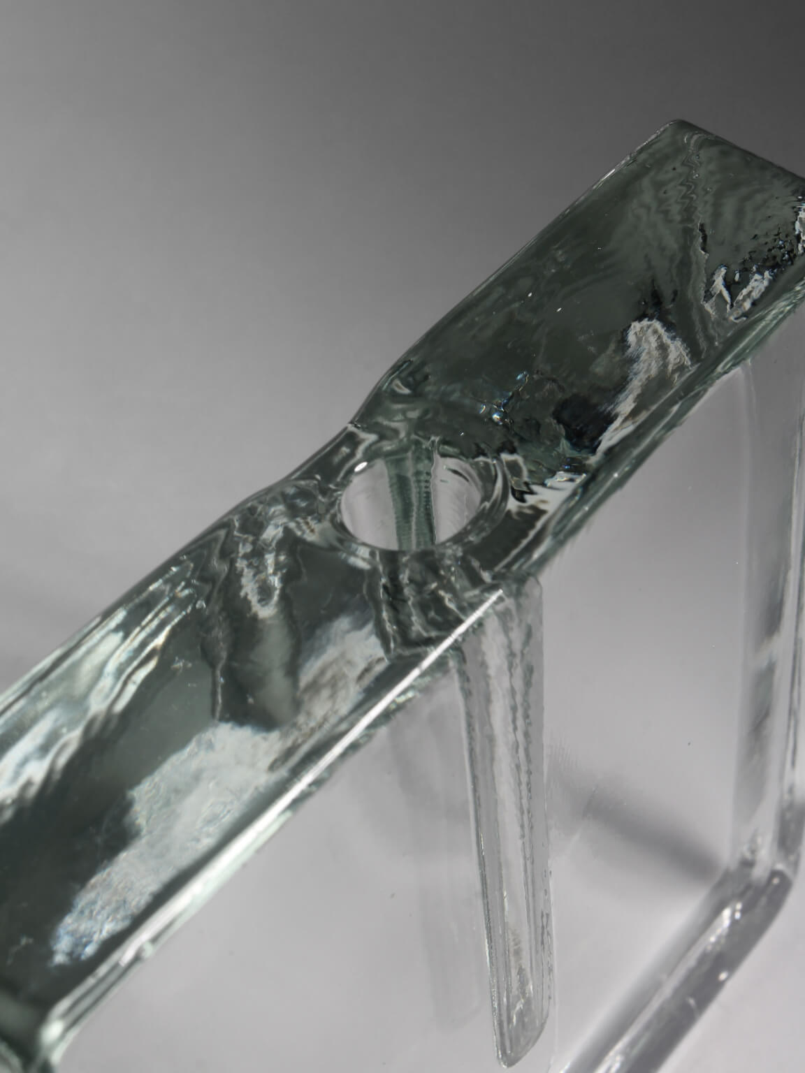 Transparent Solifleur Glass Vase, 1960s — side angle