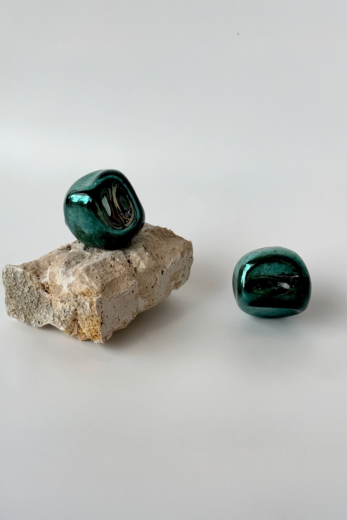 Knob Collection Sculptures in Glass — close-up