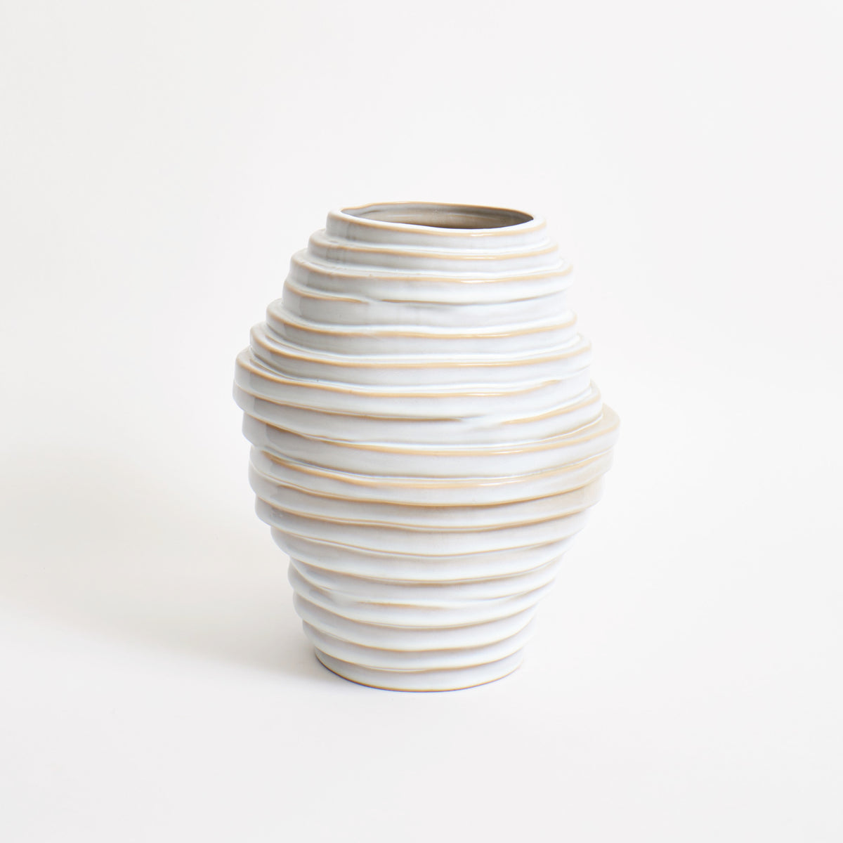 Alfonso Vase in Graphite — close-up of textured ceramic surface