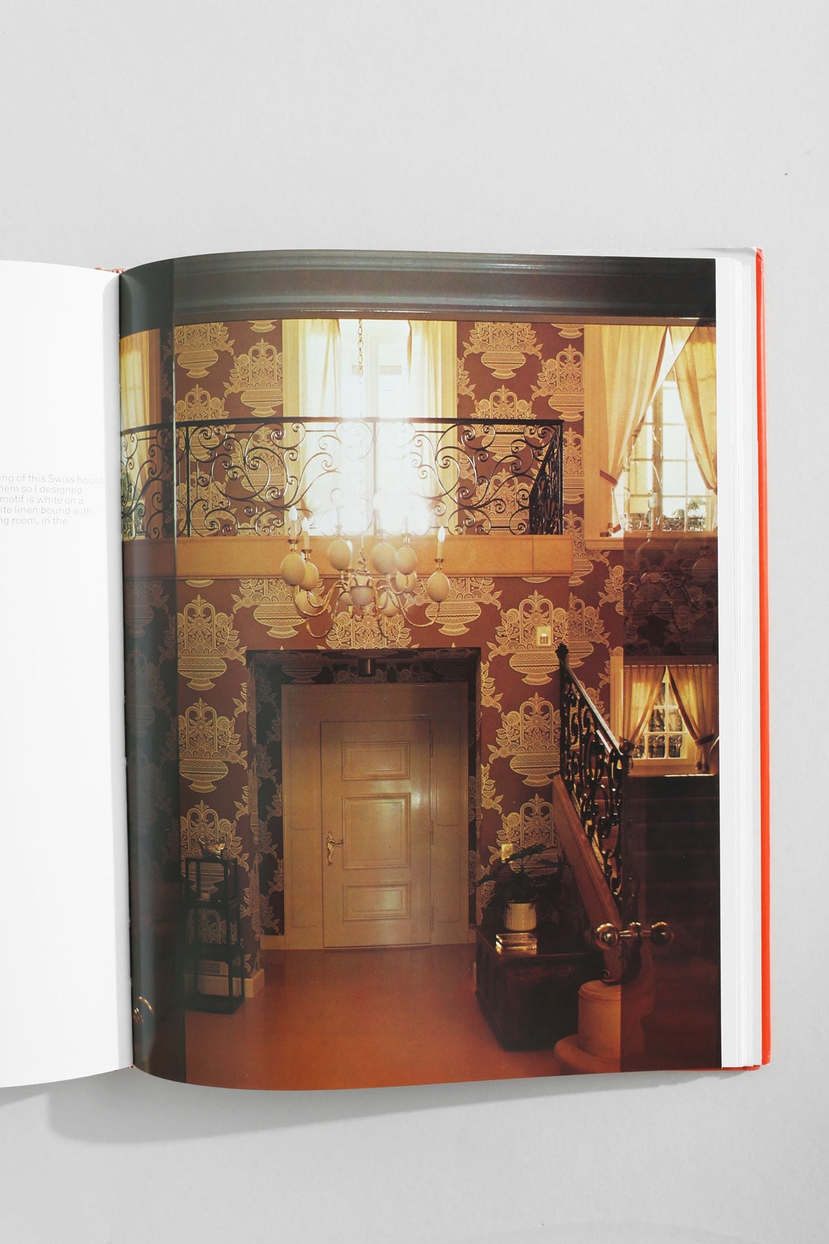 David Hicks on Home Decoration' Book — interior view of ornate hallway with wallpaper
