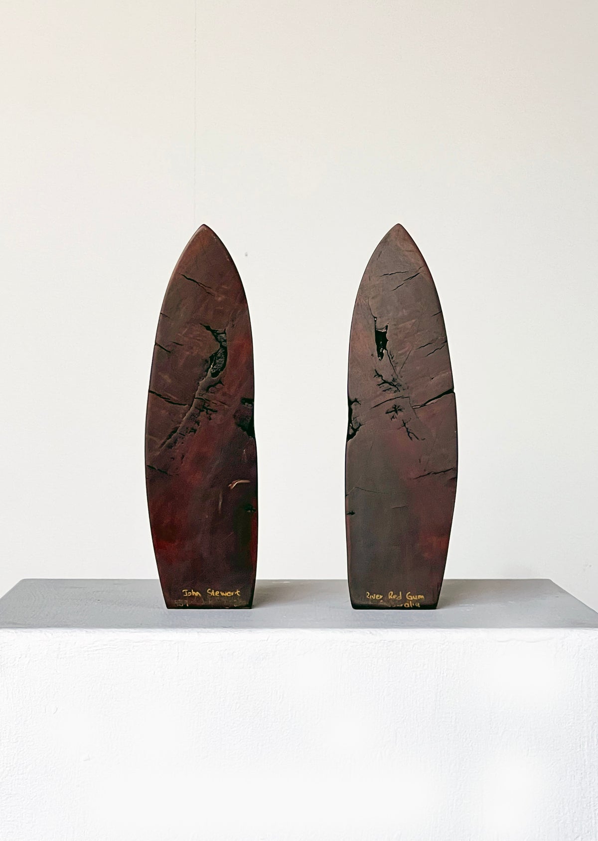 Geometric Burl Bookends by Jonathan stewart — lifestyle setting