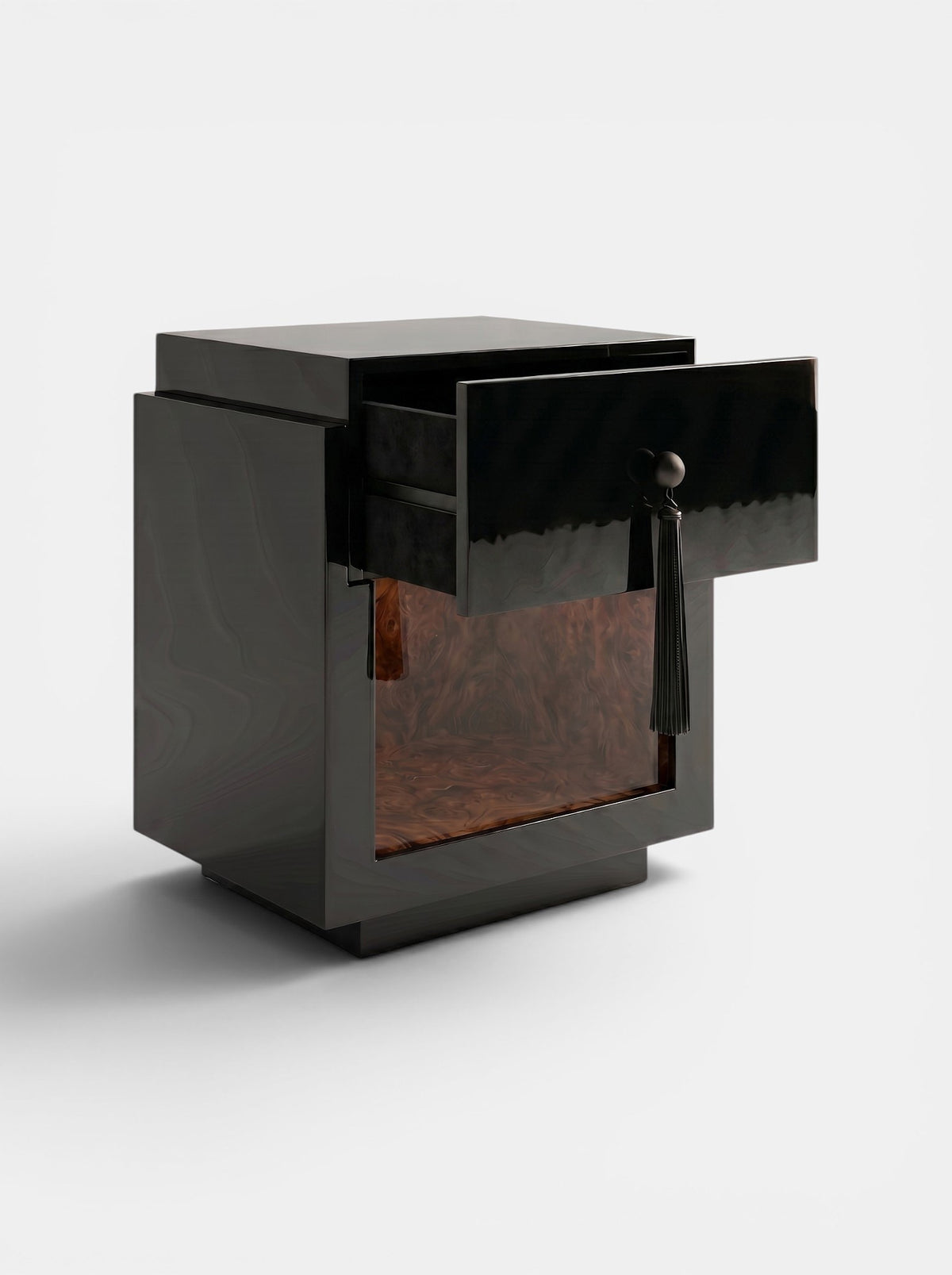 Leo Black And Dark Burl Wood — detail view