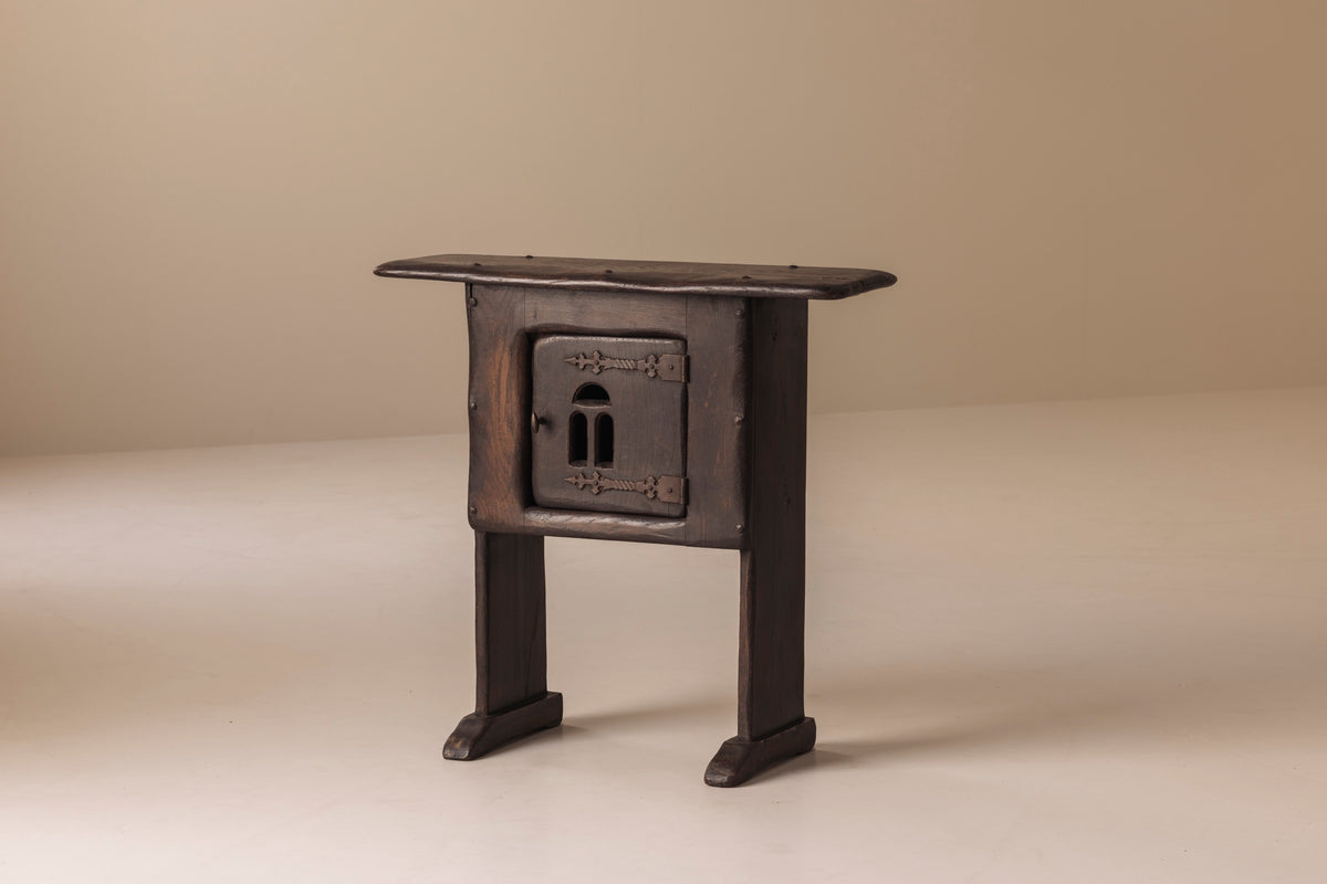 Early 20th century Folk art rustic cabinet / side table from France by Modern Living | The Oblist