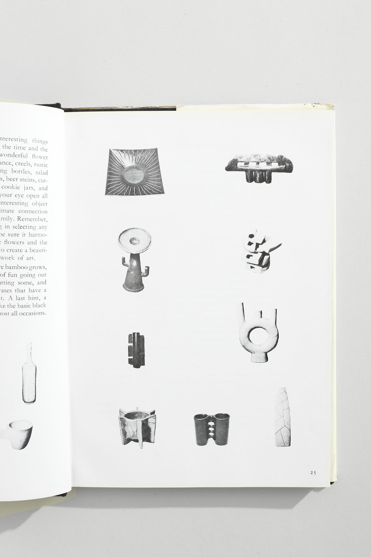 Creative Ikebana Book — side angle of black and white illustrations