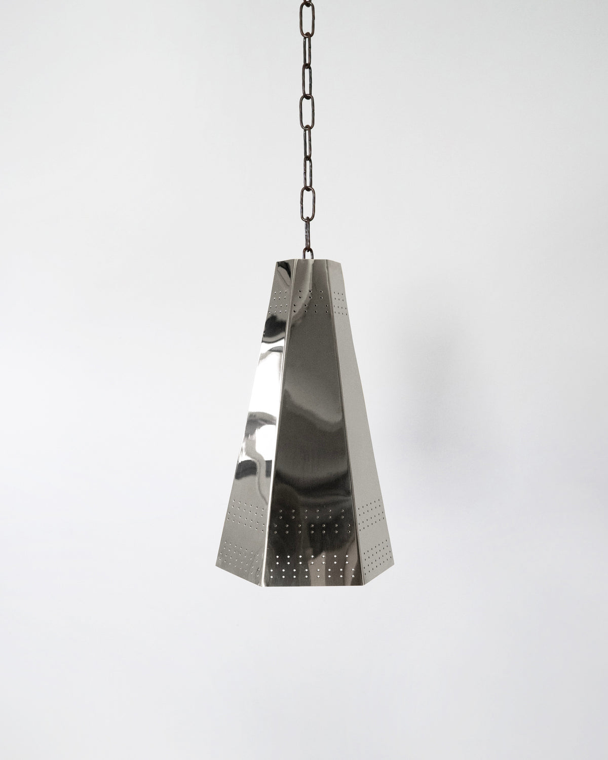 Bowie Ceiling Lamp - Polished Steel by Hein Studio | The Oblist — polished steel pendant light
