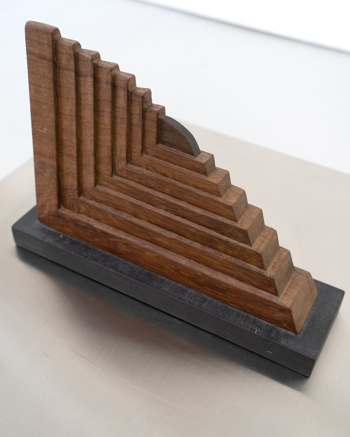 Architectural Wooden Sculpture by Hans-Jürgen Buchert, 2001 — close-up