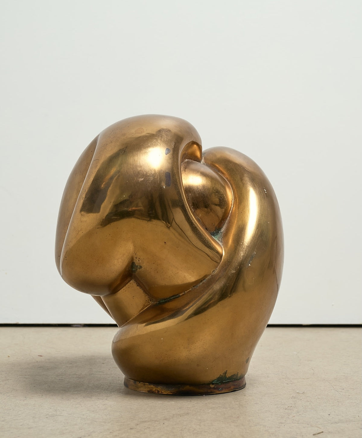 Bronze abstract sculpture by Richard Graham, circa 1980 — detail view