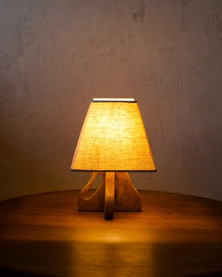 1940's Table Lamp by Out For Lunch | The Oblist — wooden base, warm light