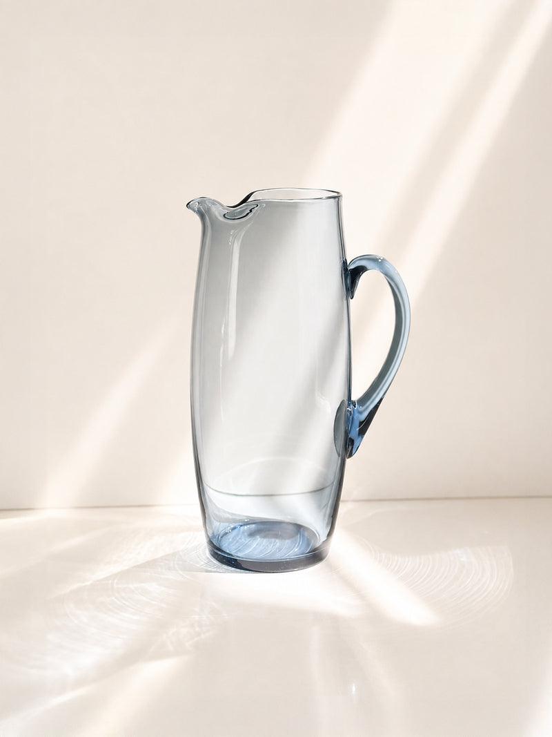 Per Lütken Smoked Blue Glass Carafe for Holmegaard - 1950s by Dodo Vintage | The Oblist