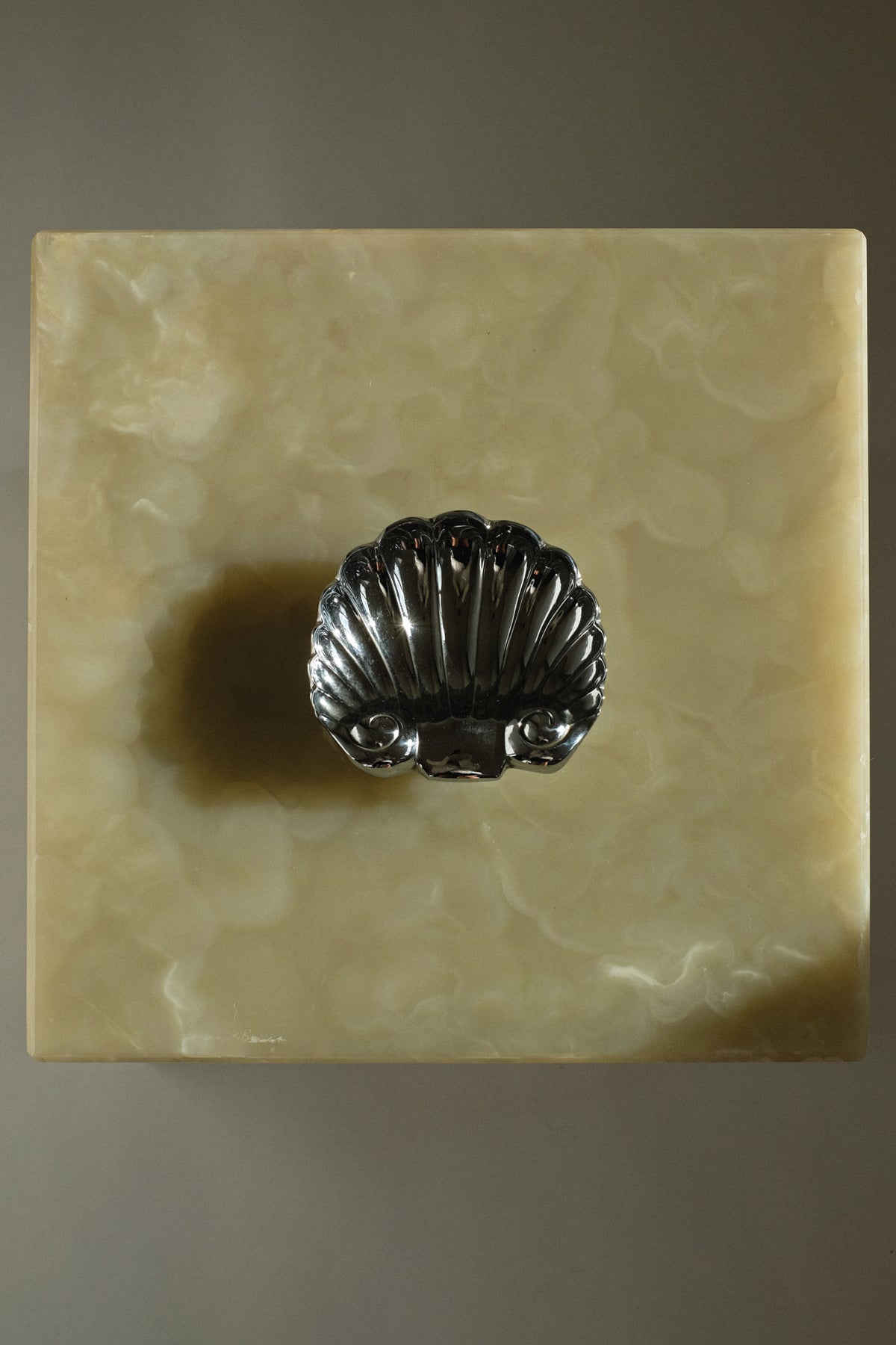 Set of 2 Shell Decorative Bowls — top view of textured shell detail