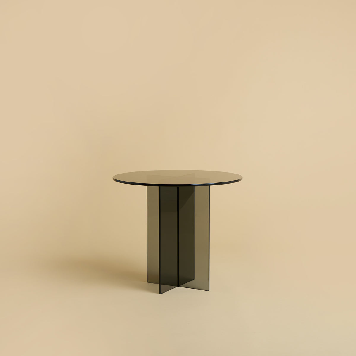 Round Glass Side Table - AMAMI Series — alternate view