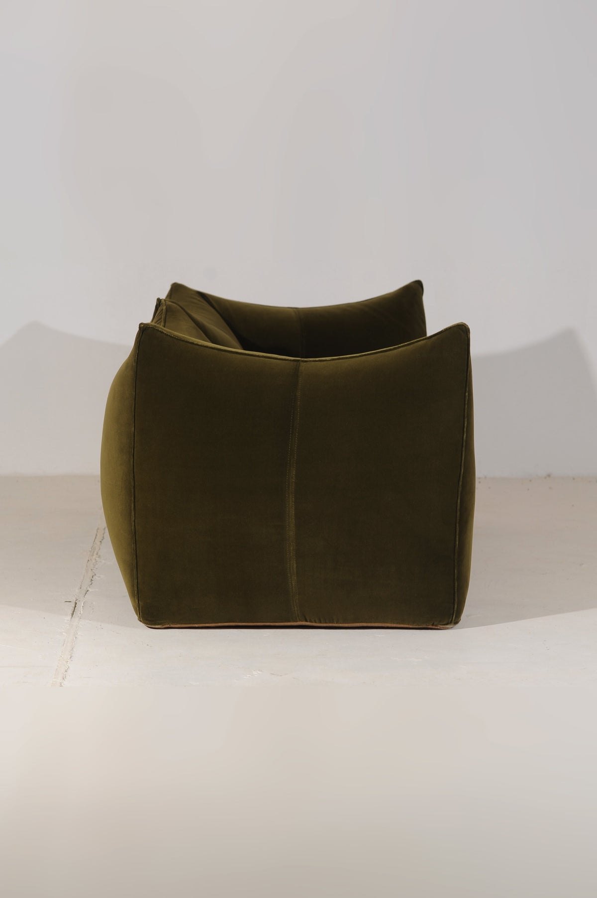 Rare Sectional Sofa 'Le Bambole' by Mario Bellini for B&B Italia, Italy 1971 — back view showing olive green upholstery