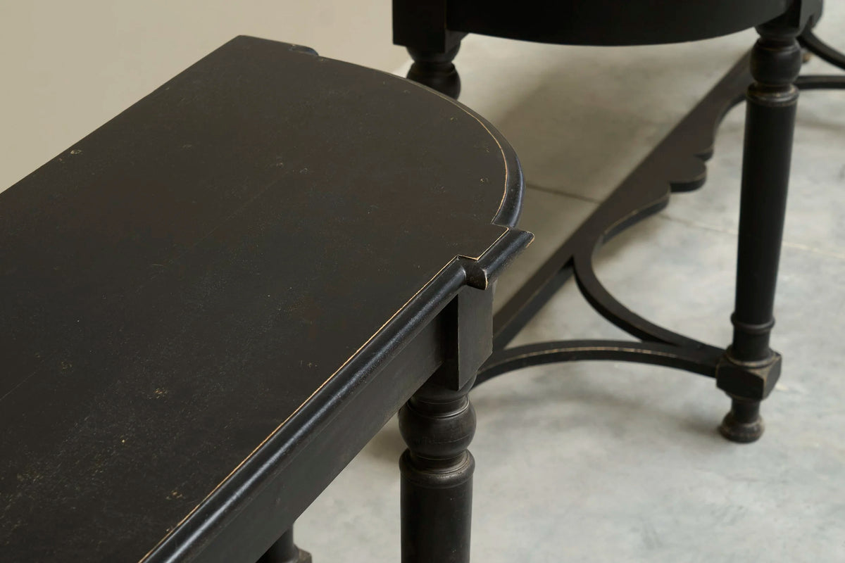 Pair of Ebonized Console Tables Early 19th Century — close-up