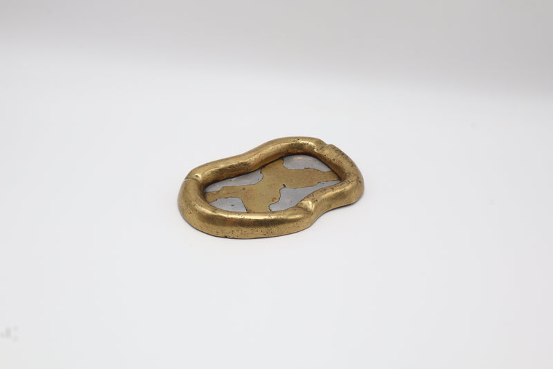 Brutalist Brass & Aluminum Ashtray by David Marshall — Spain, 1980s by Forma Finds | The Oblist