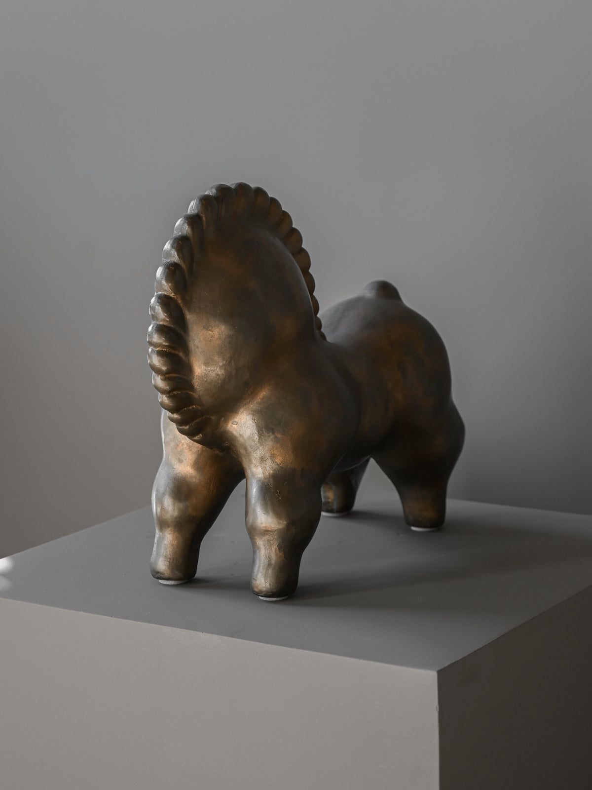 Mid-Century “Libbiloo” in Cast Bronze — side angle