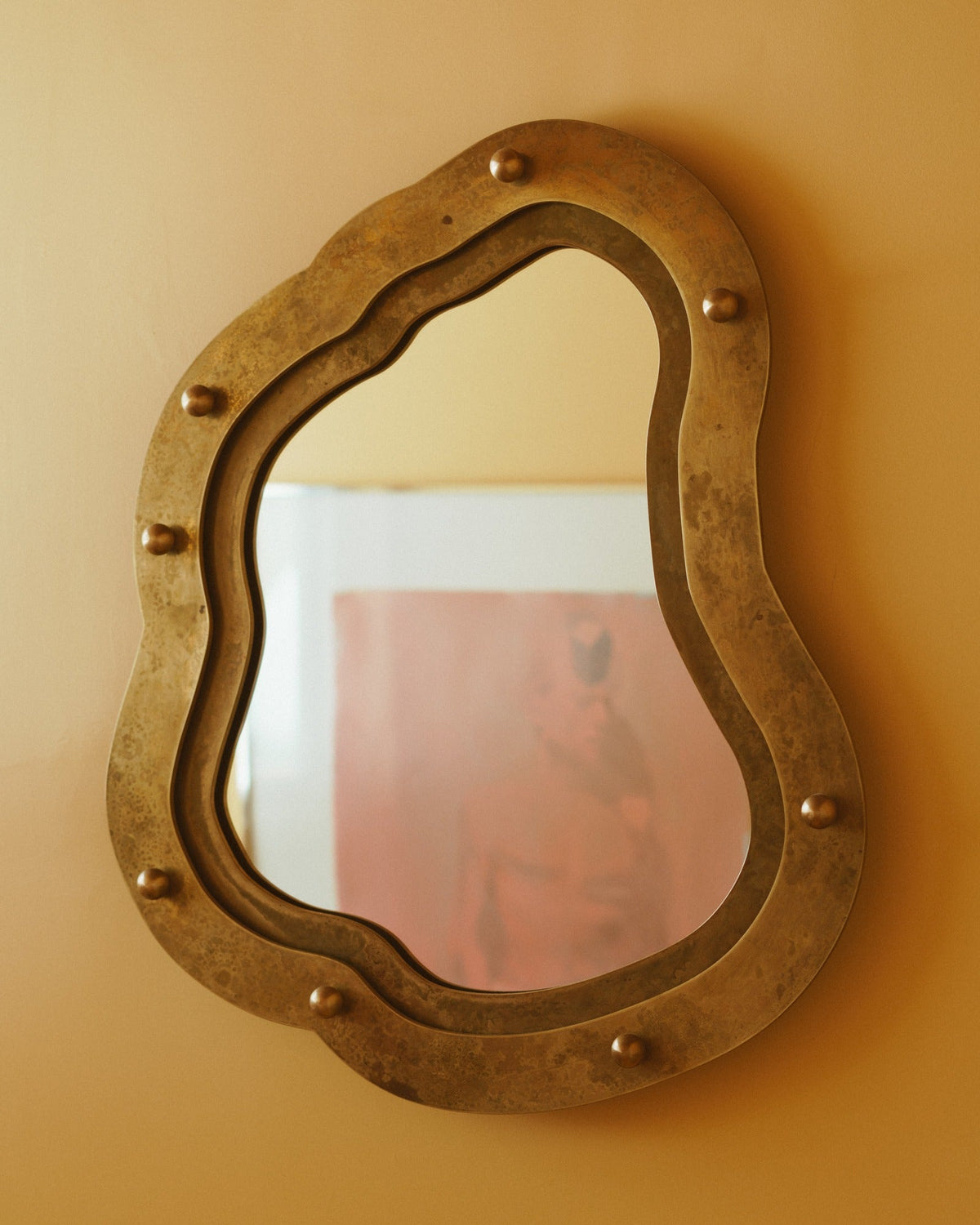 Organic  Postmodern Brass Mirror - Large by LE CHATELIER | The Oblist