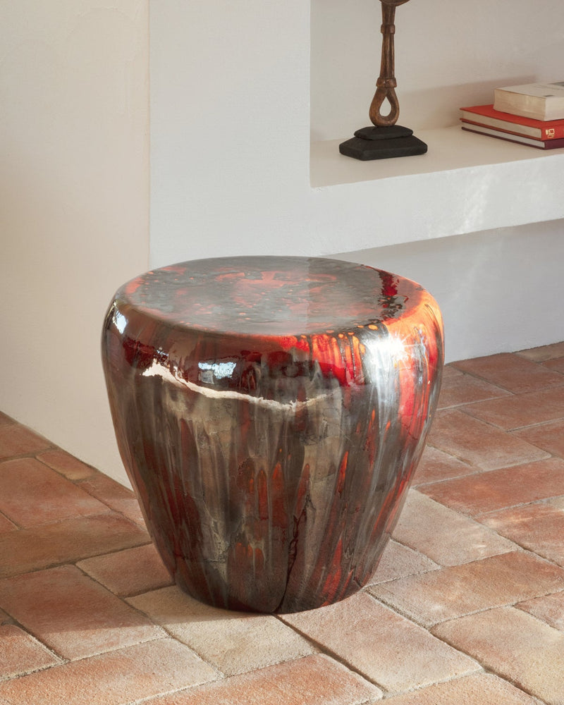 Ceramic Side Table (medium) by Project 213A | The Oblist — handcrafted, multicolored glaze