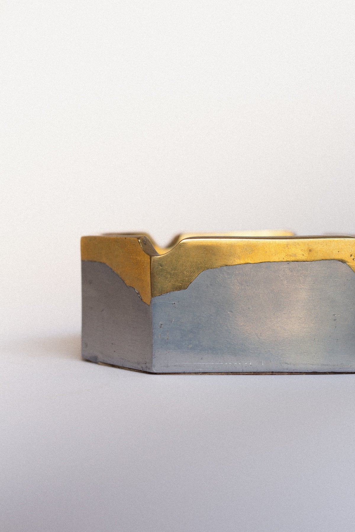 Vintage Ashtray in Metal - David Marshall — side angle