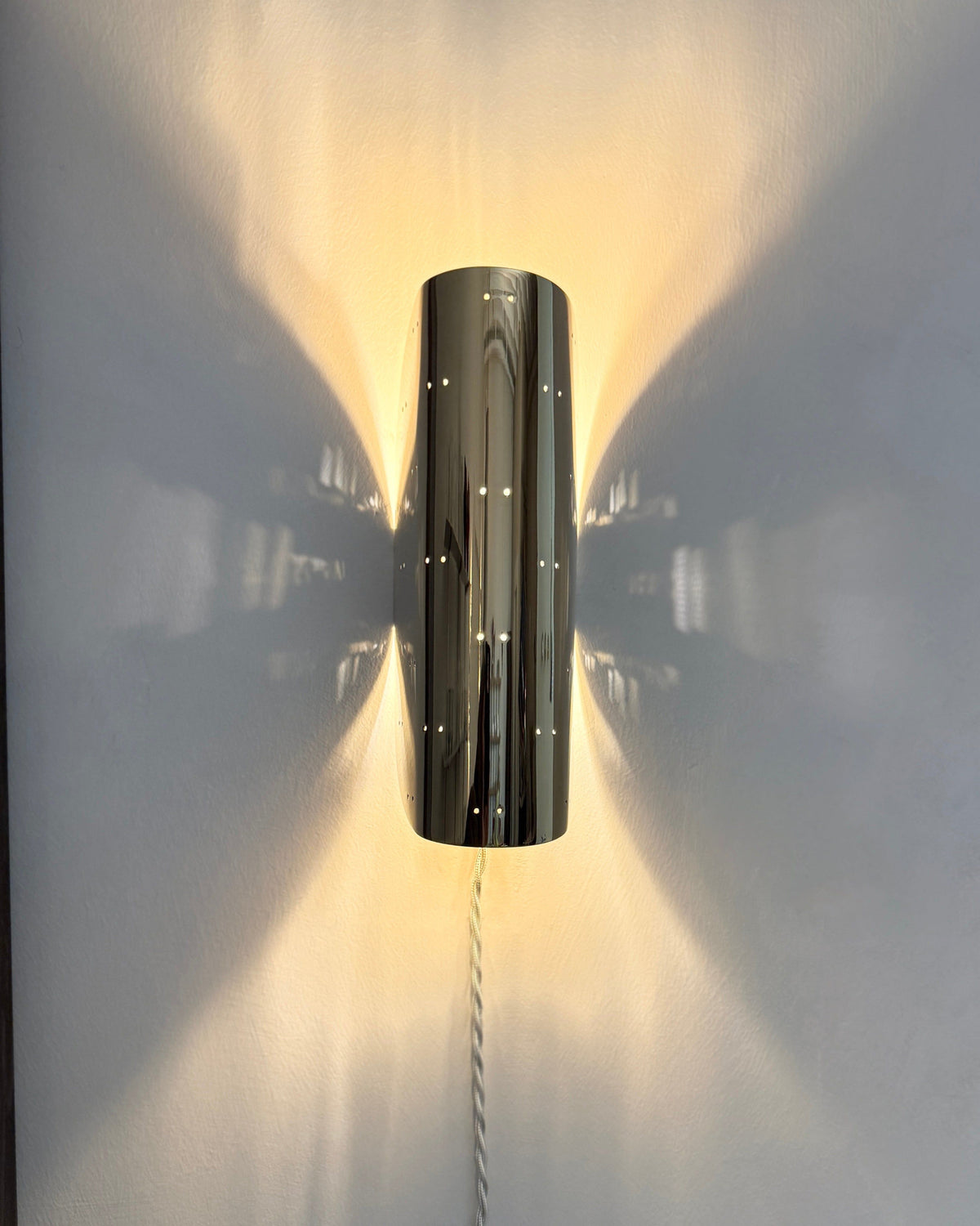 Giselle Wall Lamp - Polished Brass — top view showing polished brass finish