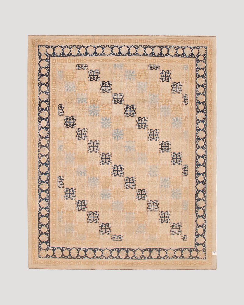 vintage rug in chamois 241 x 300 cm by catalog:three | The Oblist