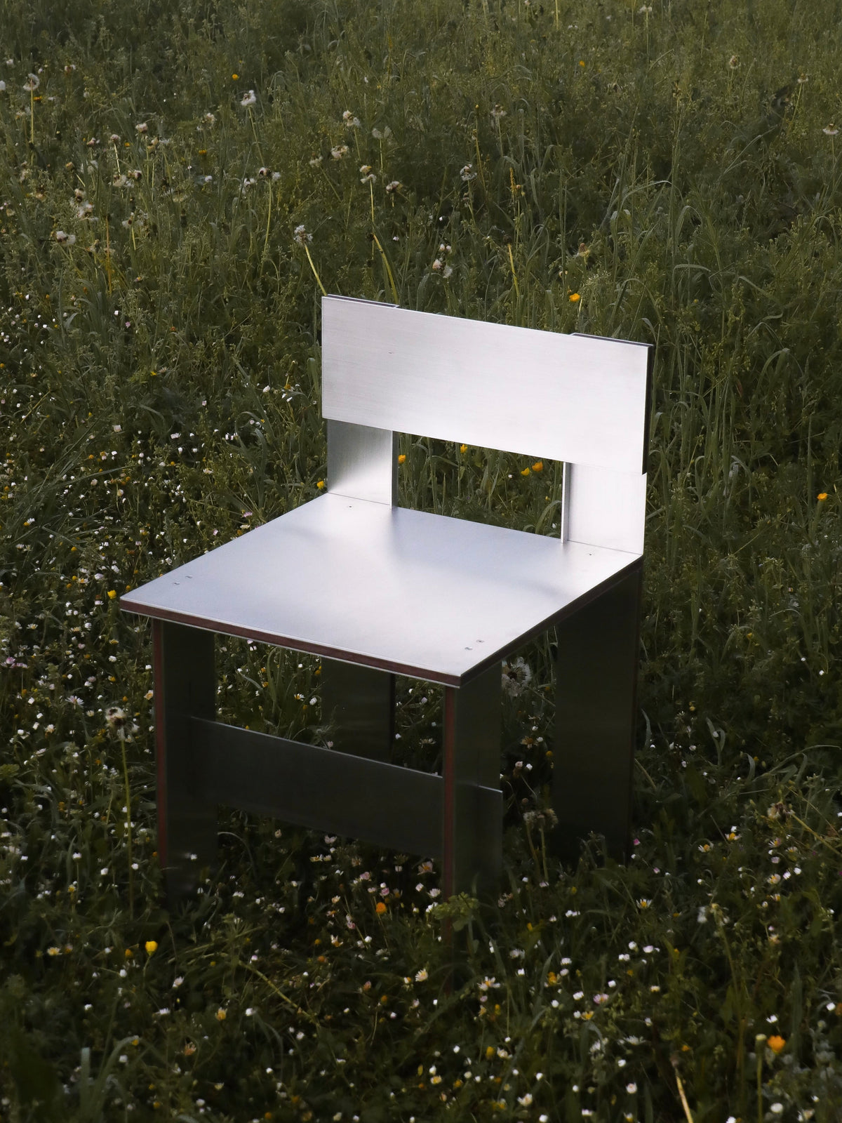 Sandwich Chair by Filippo Andrighetto | The Oblist — stainless steel, modern design