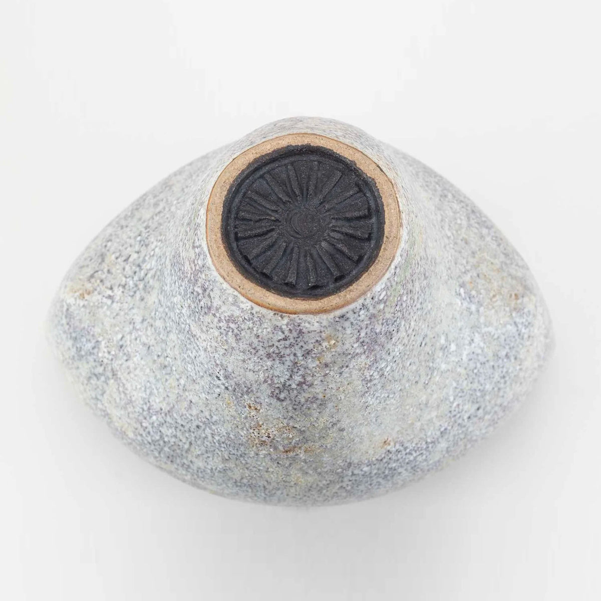 A Cloven Stoneware Bowl in Lilac and Grey Glaze by Chris Carter (B. 1945) — in context