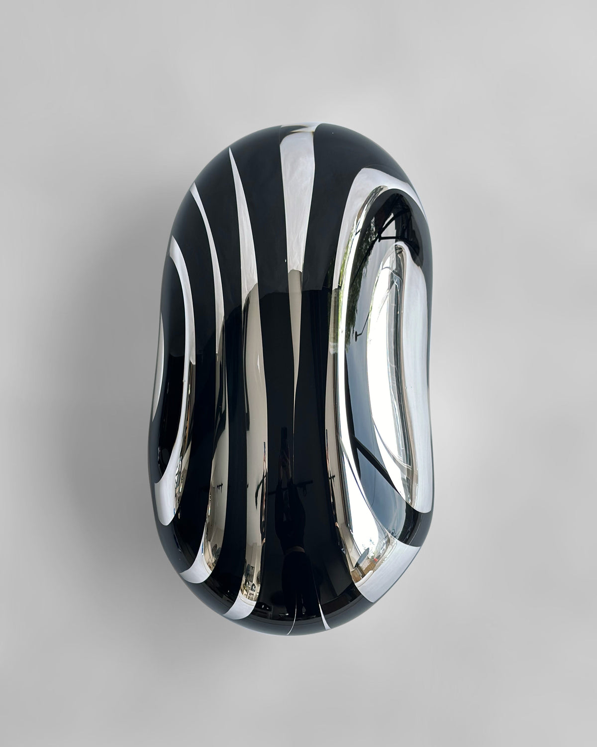 Flow Line IV by HOMA | The Oblist — black glass sculpture
