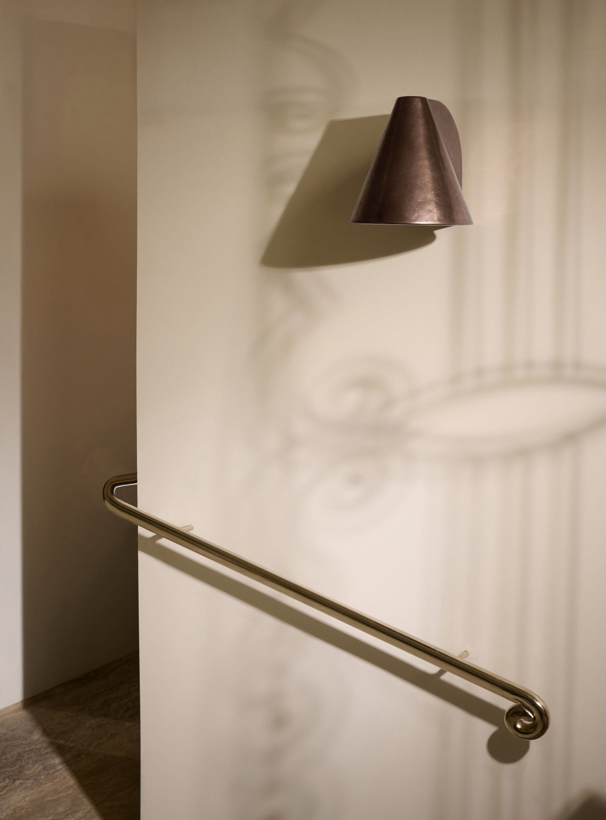 "Esoteric" Bronze Wall Light — side angle