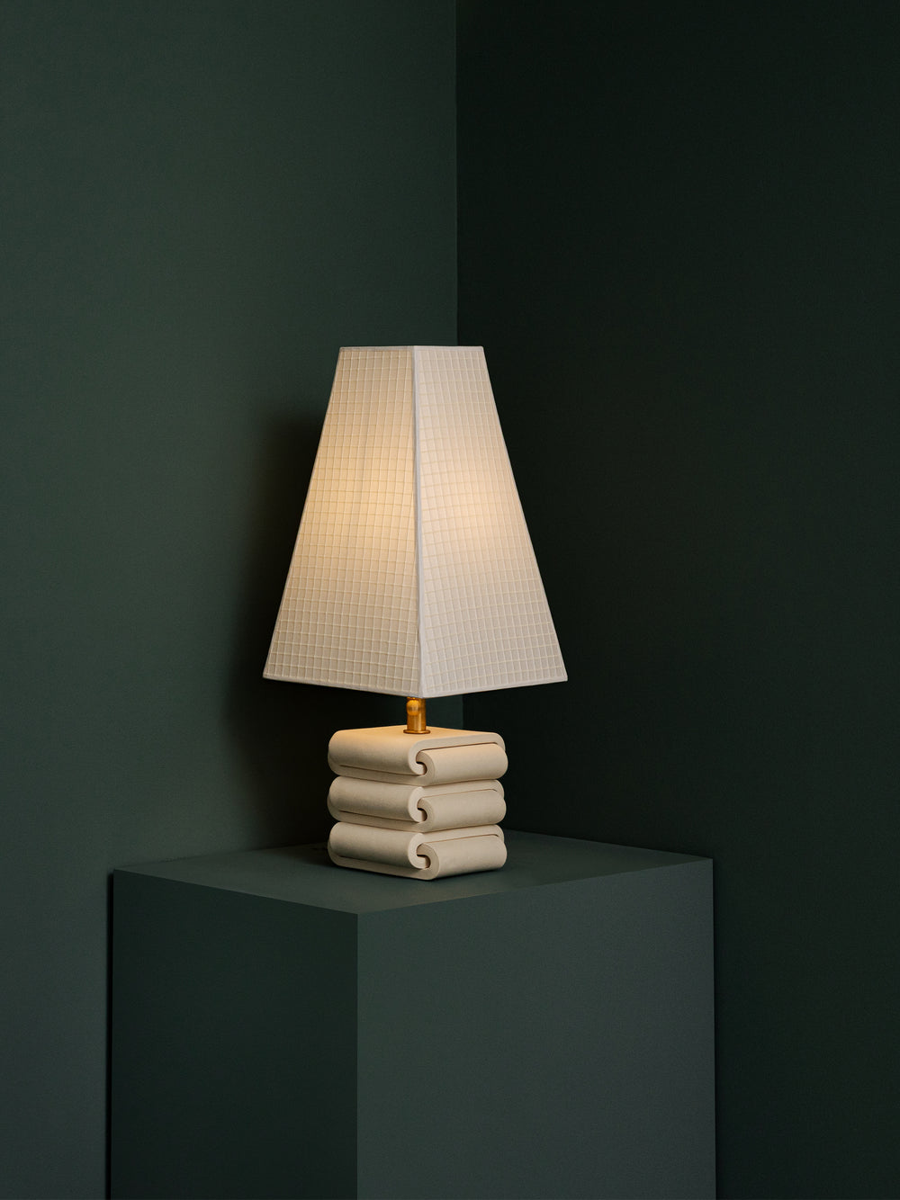 Gio Table Lamp,  Bone / Faint Green Shade — alternate view