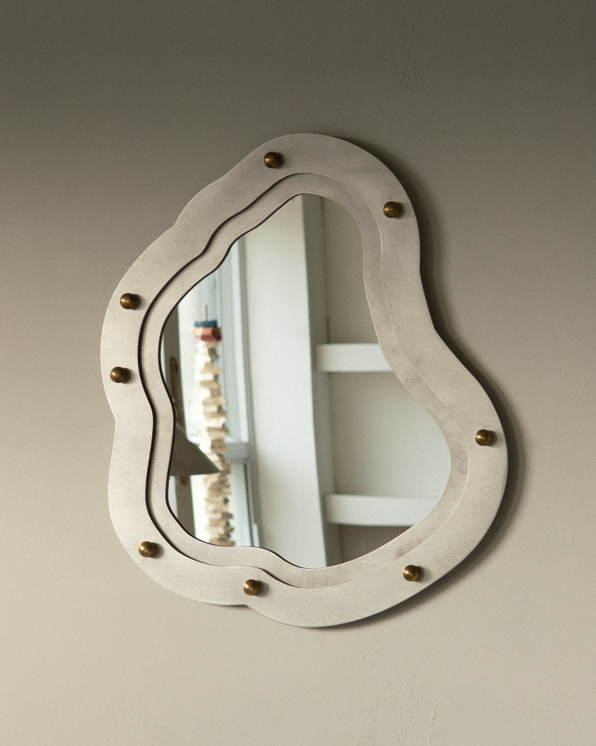 Organic Postmodern Aluminium Mirror - Large by LE CHATELIER | The Oblist