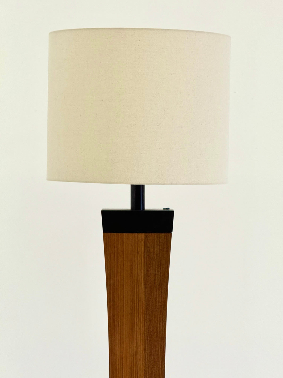 Italian Mid Century teak floor lamp — alternate view