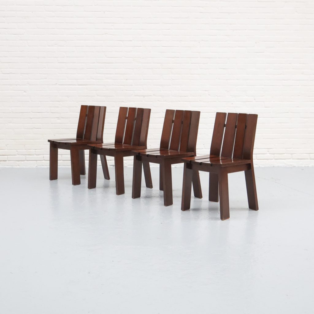 Dutch Wooden Dining Chairs 1970s by Jean-Michel Store | The Oblist