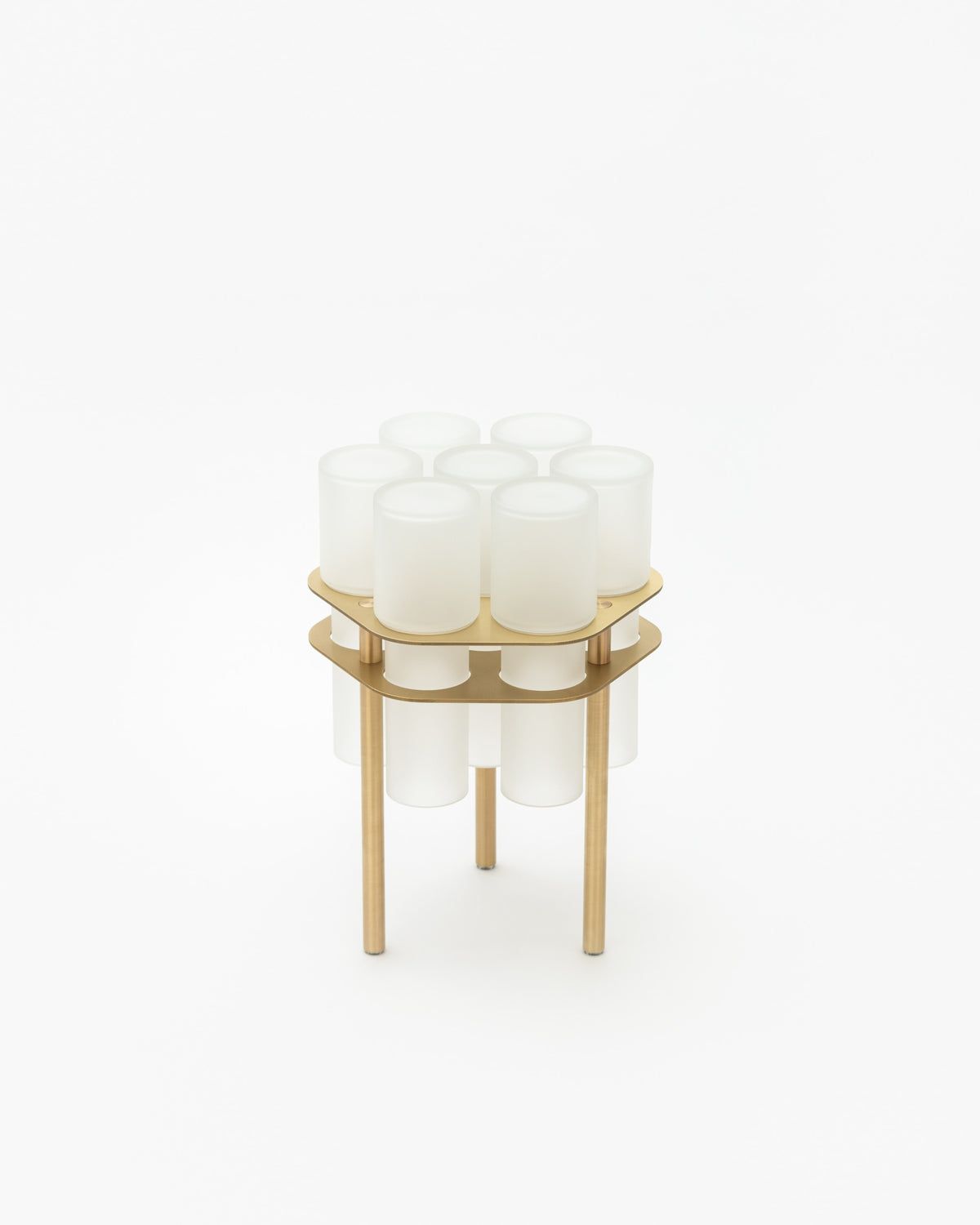 SkLO Field 7 Side Table - Olivin Glass , Brushed Brass — additional view