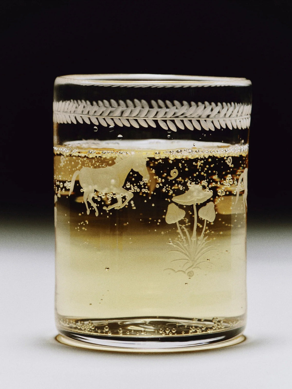 Barbro Water Glass - Set of four by Akua Objects | The Oblist — etched glass design