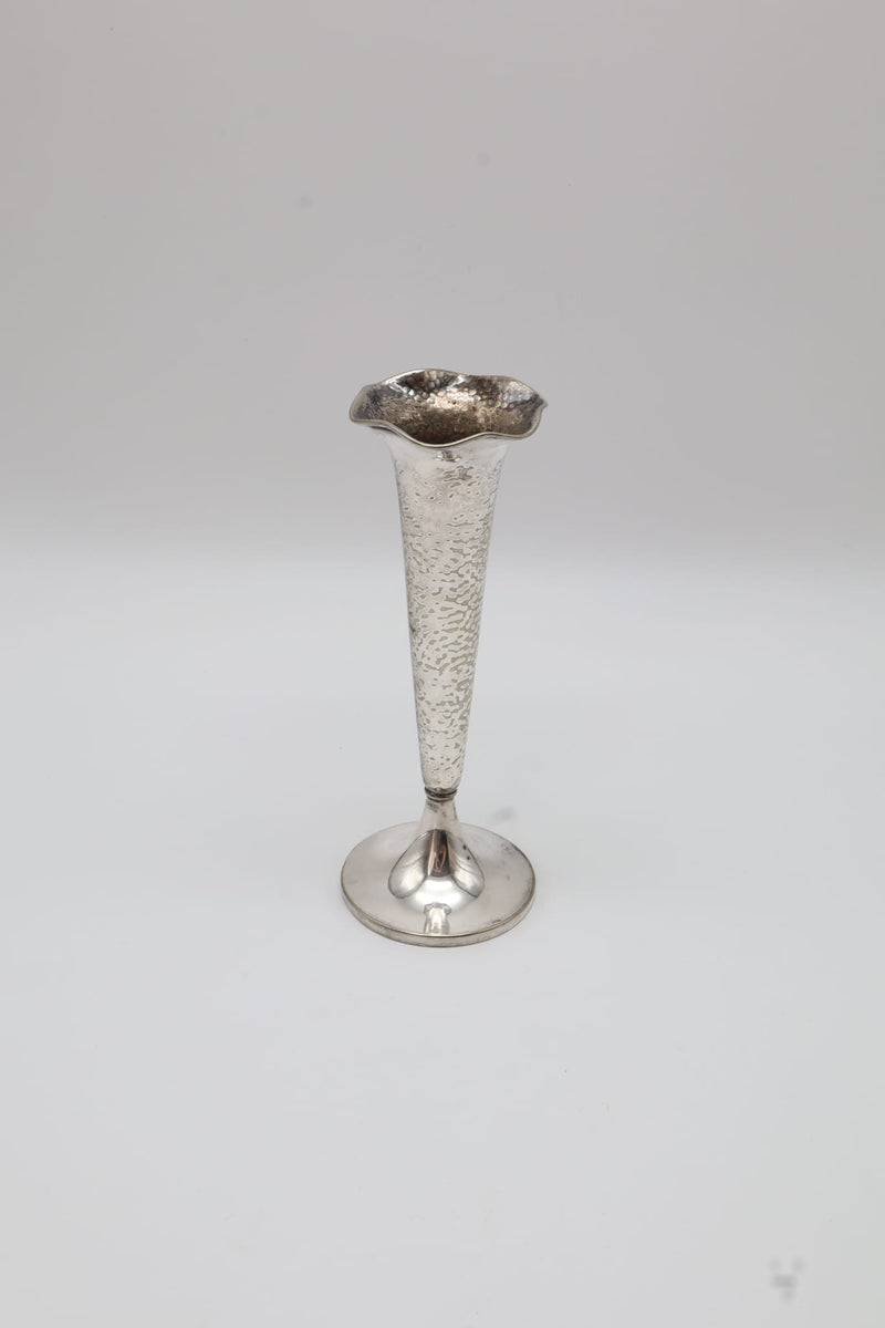 Art Deco Silver-Plated Trumpet Vase by Wellner – Germany, c. 1920 by Forma Finds | The Oblist