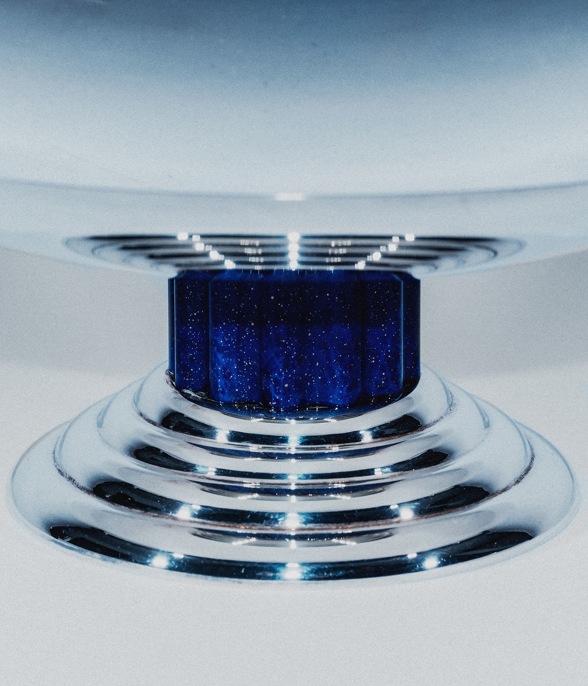 Maison Puiforcat, Silver-Plated Tazza after Jean Puiforcat, Art Deco Style, France, c.1990 — detail view