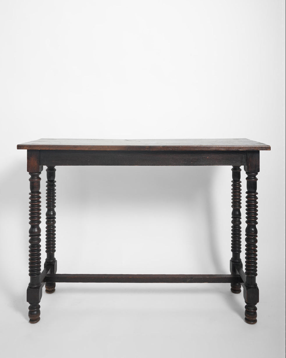 Spanish turned ebonised wood table console, 19th c. by Barracuda Interiors | The Oblist — handcrafted dark wood design