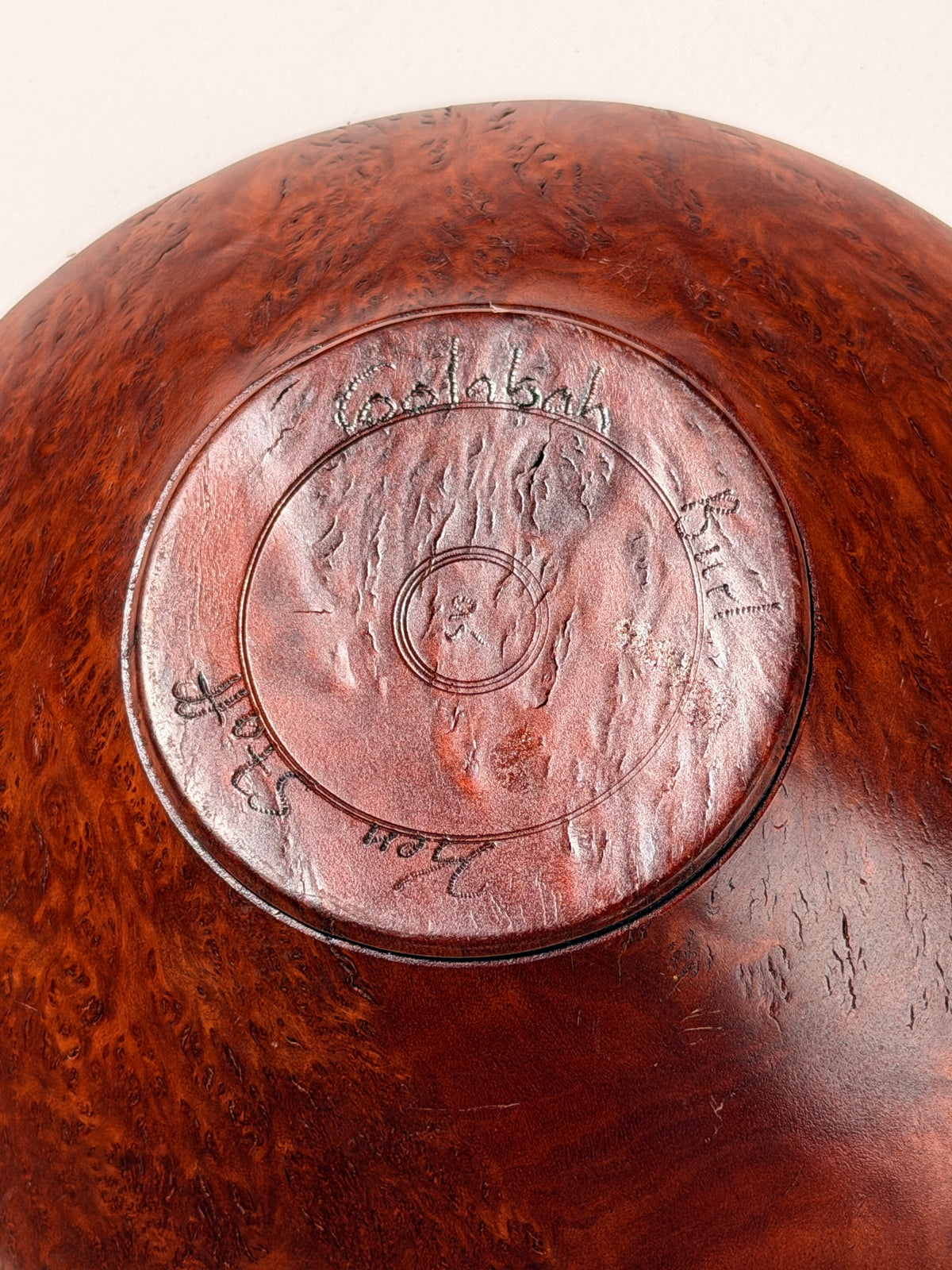 Coolabah Burl Wood Catchall Bowl by Ken Staff, 1995 — close-up