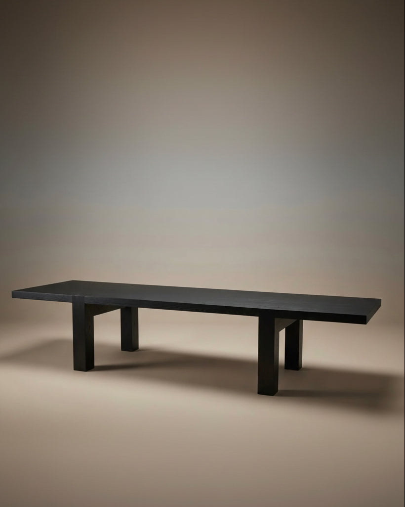 Jose Maria Solid Oak Dining Table  by No Age Studio LLC  | The Oblist