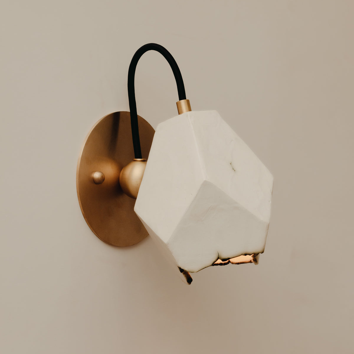 Relic Spotlight Sconce by JS/WRKSHP | The Oblist — handmade white ceramic wall light