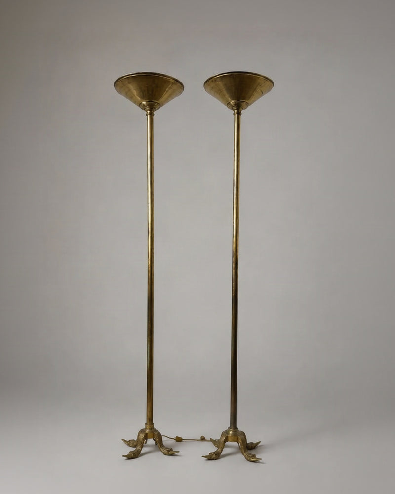 Pair of Monumental Brass Swan Torchères from the Hotel Ritz Lisbon by OBJECT AGENCY | The Oblist