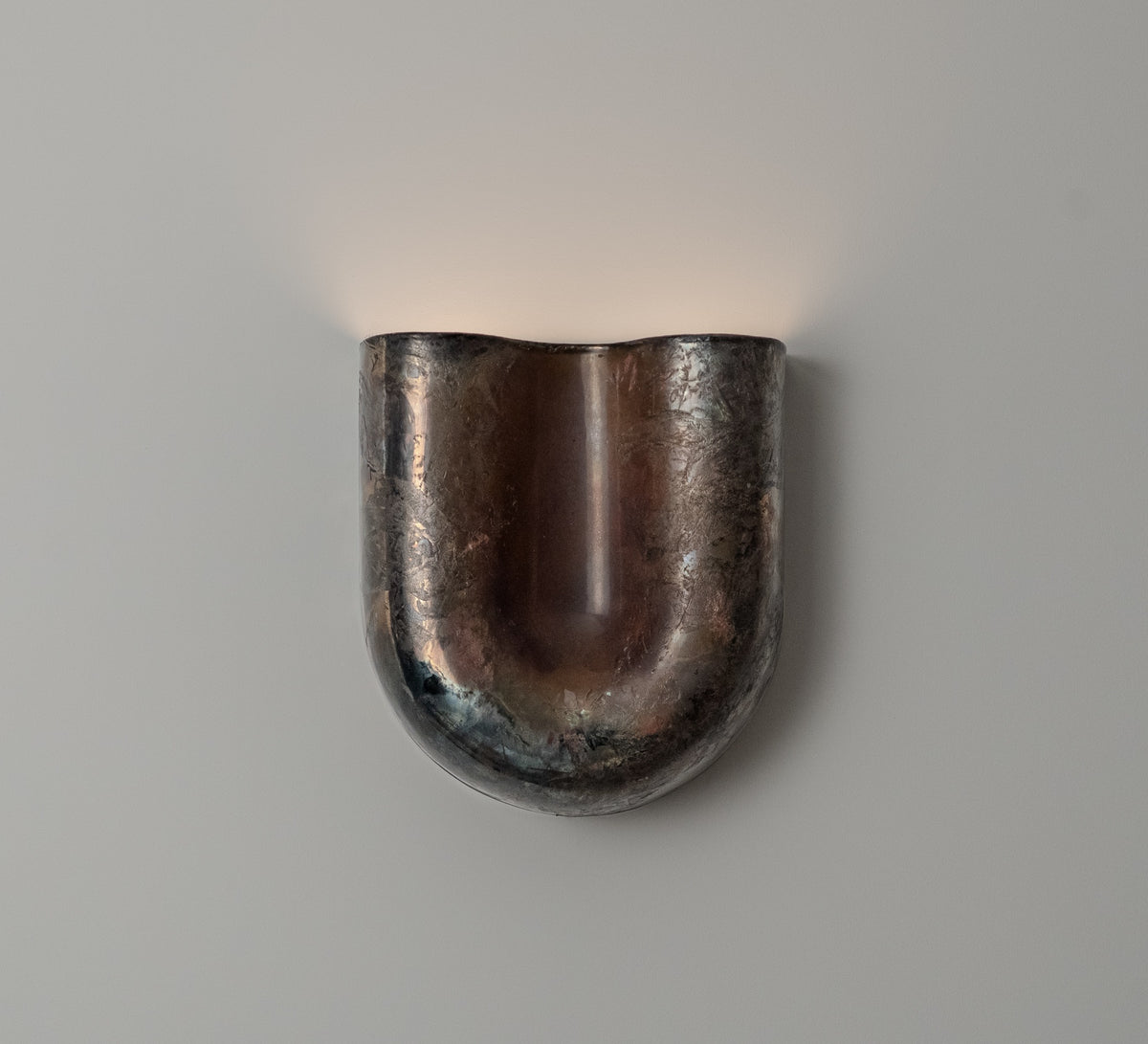 Onda Raku Copper Wall Sconce — lifestyle setting