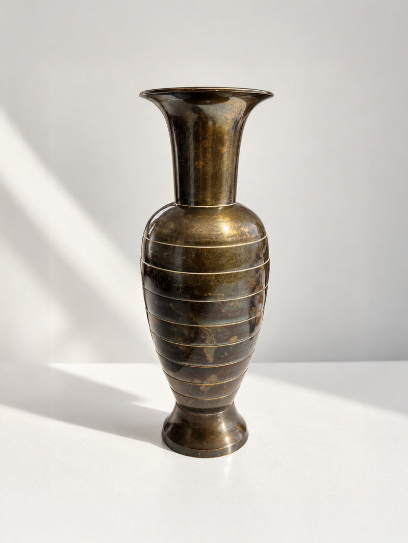 Solid Brass Art Deco Vase - 1930s by Dodo Vintage | The Oblist