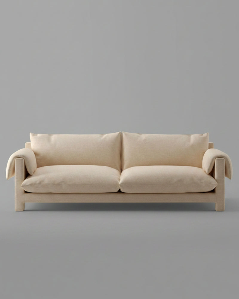 'La Plume' Sofa in Dedar Belsuede Fabric by Lemon | The Oblist